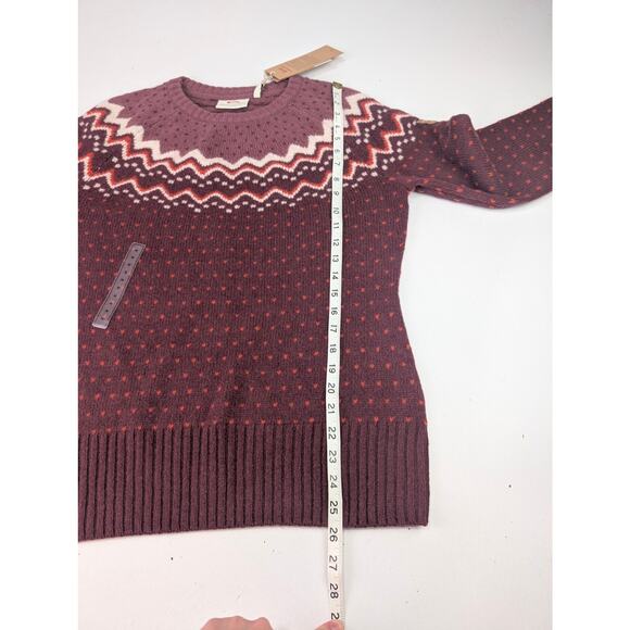 Fjallraven Women's Medium Ovik Knit Sweater - Dark Garnet - Picture 5 of 7